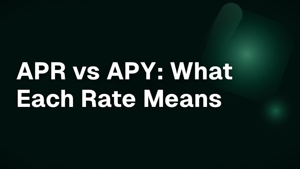 APR vs APY: What Each Rate Means